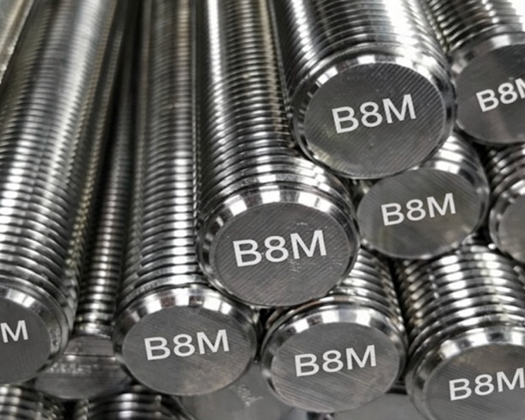 ASTM A193 B8M Stud Bolts with A194 8M Hex Nuts