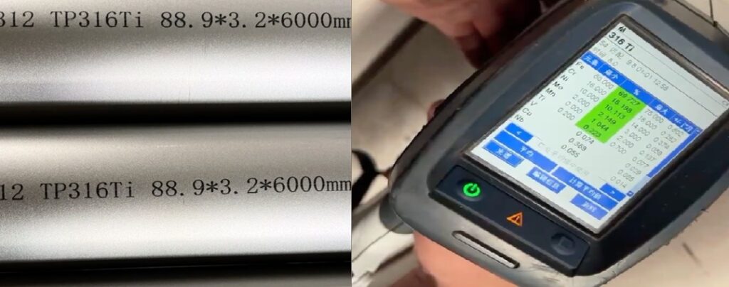 ASTM A312 TP316Ti Seamless Steel Pipe