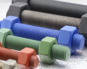 Fluorocarbon coated stud bolt A193 B7-A194-2H-nuts