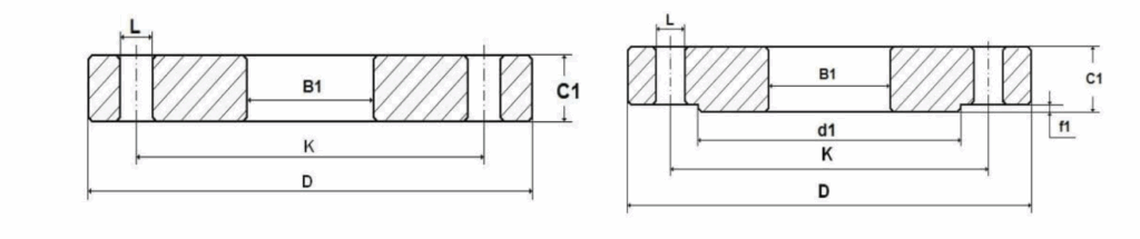 EN 1092-1 type 01 Flange Dimension and Weight