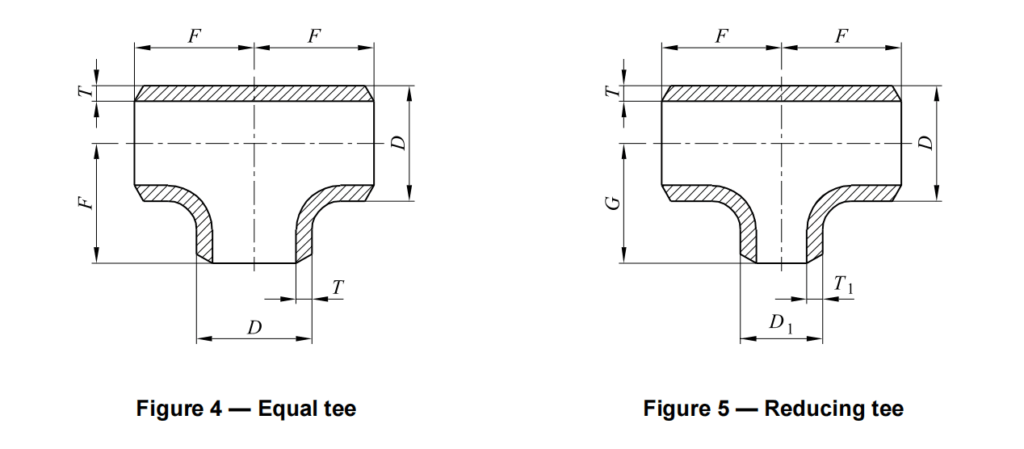 EN 10253-2 Butt Welding Tee Equal Reducing