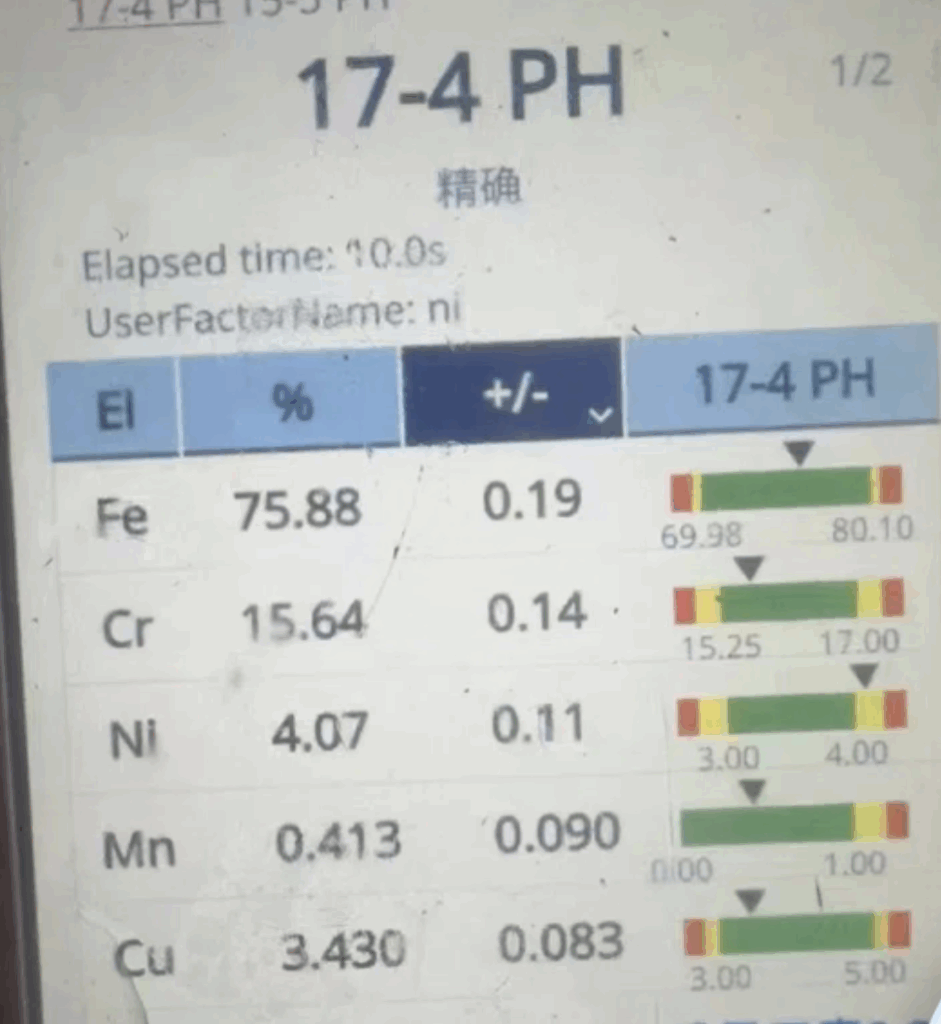 ASTM A705 Gr 630 17-4PH FORGING PMI